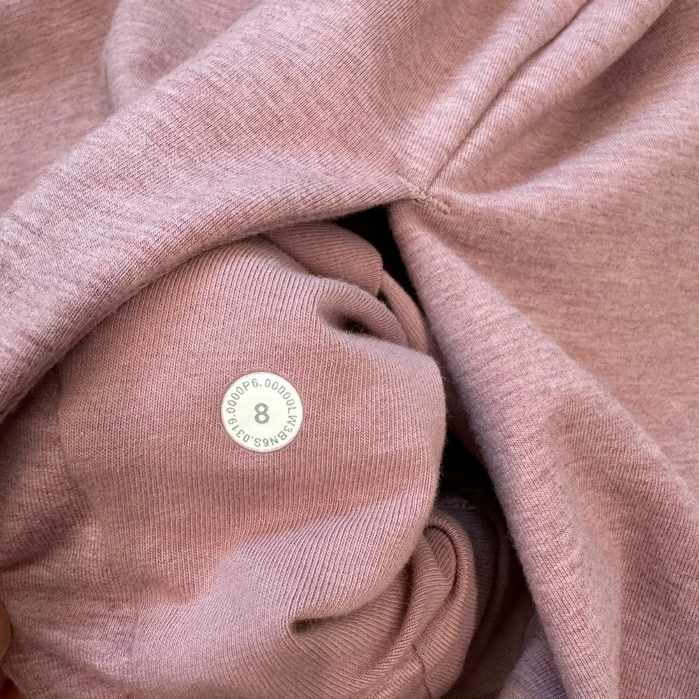 Lululemon Womens High Lines Pullover Funnel Neck Heathered Vintage Mauve Size 8